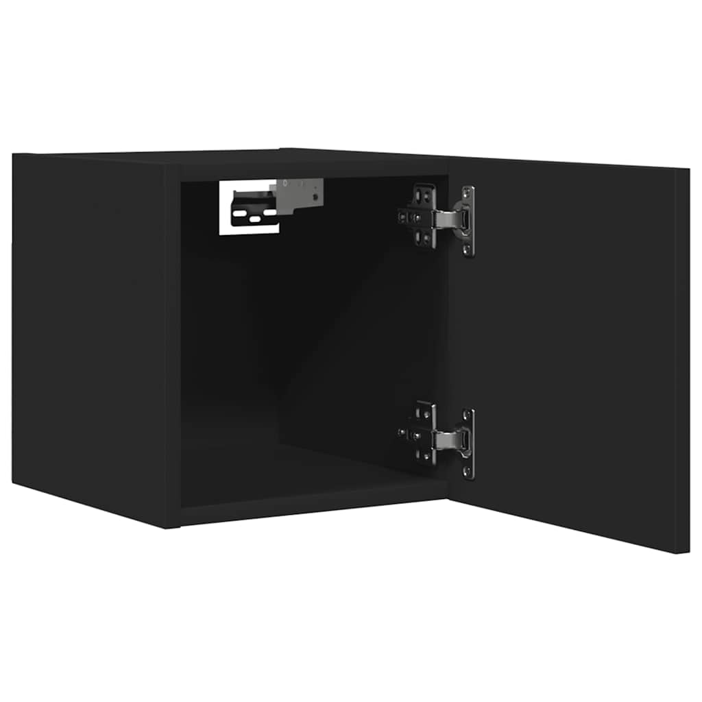 Zidni TV ormarići 2 kom crni 30,5 x 30 x 30 cm
