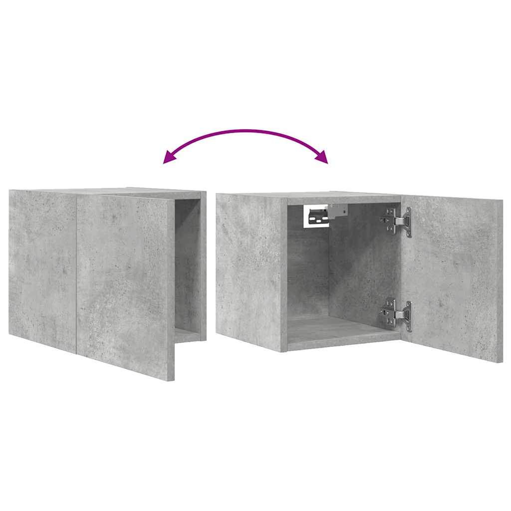 Zidni TV ormarići 2 kom siva boja betona 30,5 x 30 x 30 cm