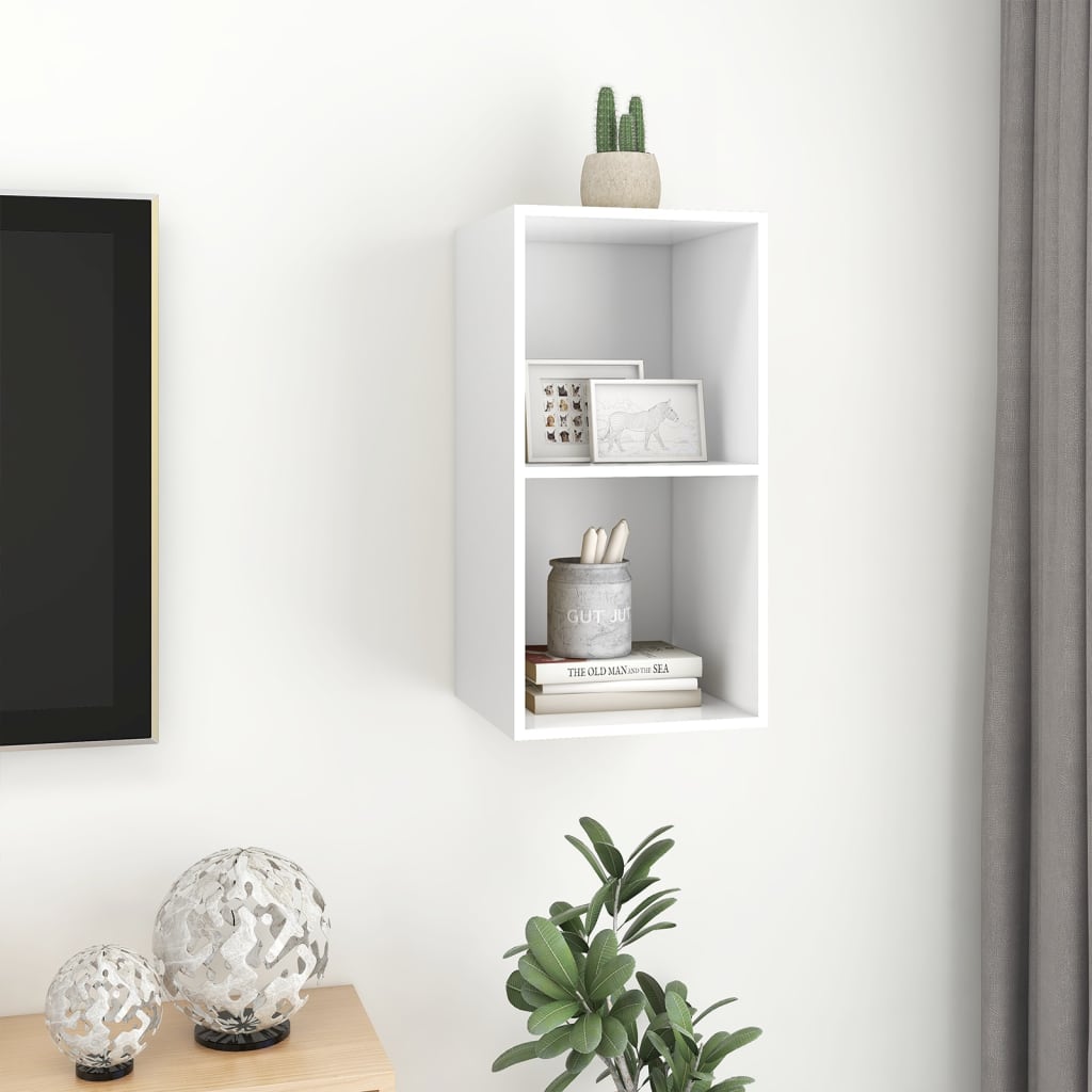 Zidni TV ormarić bijeli 37 x 37 x 72 cm od konstruiranog drva