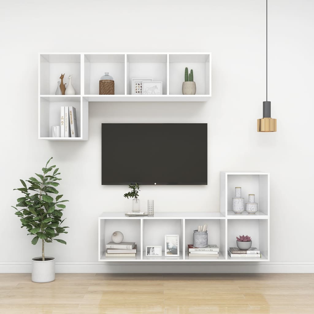 Zidni TV ormarić bijeli 37 x 37 x 72 cm od konstruiranog drva