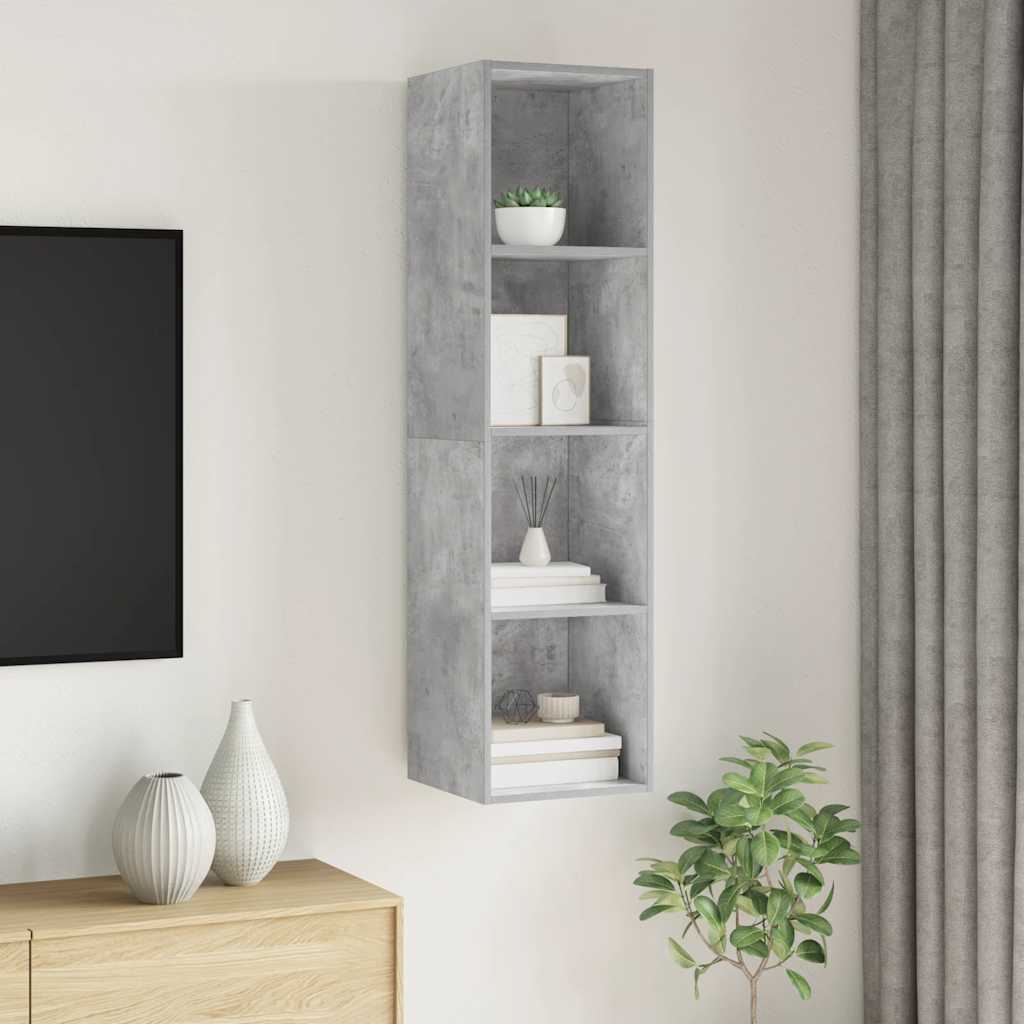 Zidni TV ormarić boja betona 37x37x142,5 cm konstruirano drvo