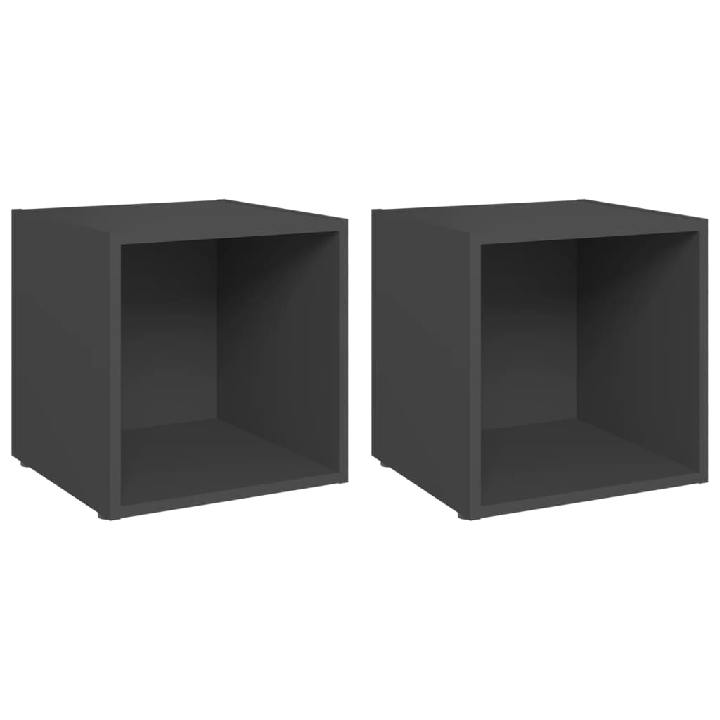 TV ormarići 2 kom sivi 37 x 35 x 37 cm konstruirano drvo