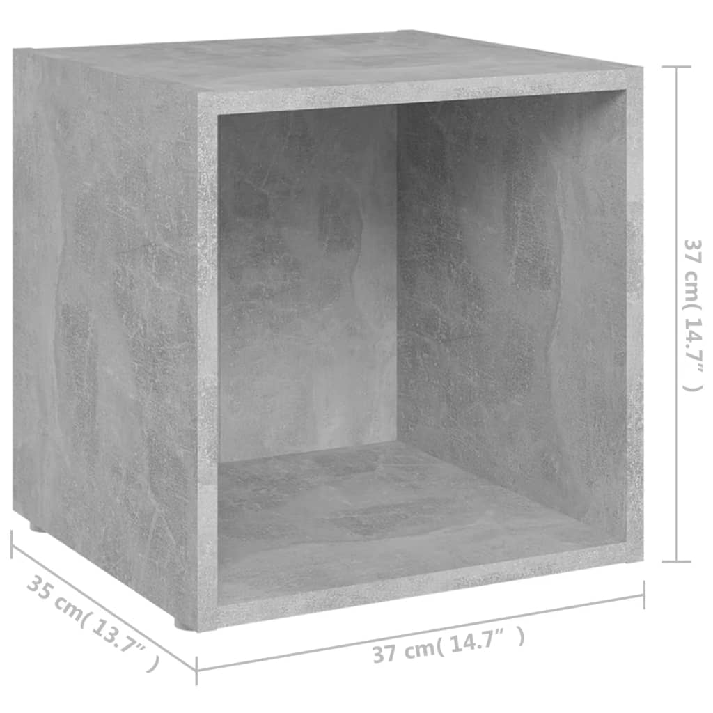 TV ormarići 2 kom boja betona 37 x 35 x 37 cm konstruirano drvo
