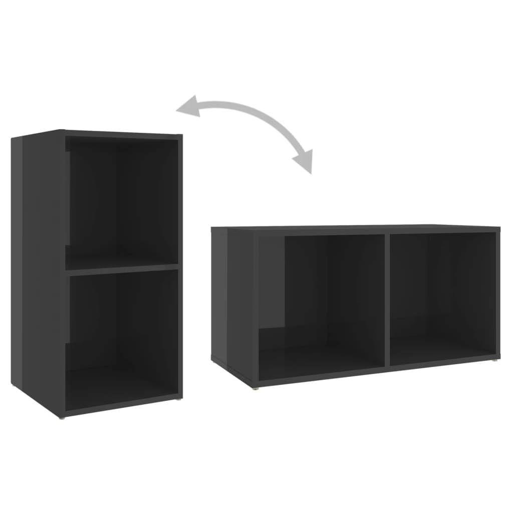 TV ormarić sjajni sivi 72 x 35 x 36,5 cm od konstruiranog drva