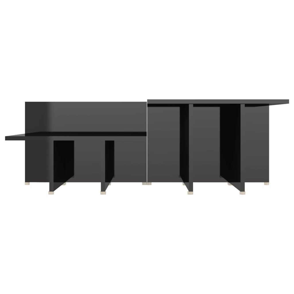 Stolići za kavu 2 kom sjajni crni 111,5x50x33 konstruirano drvo