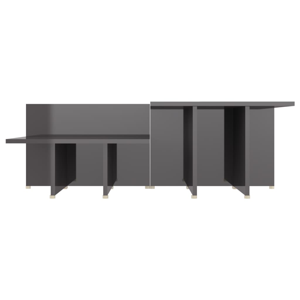 Stolići za kavu 2 kom sjajni sivi 111,5x50x33 konstruirano drvo