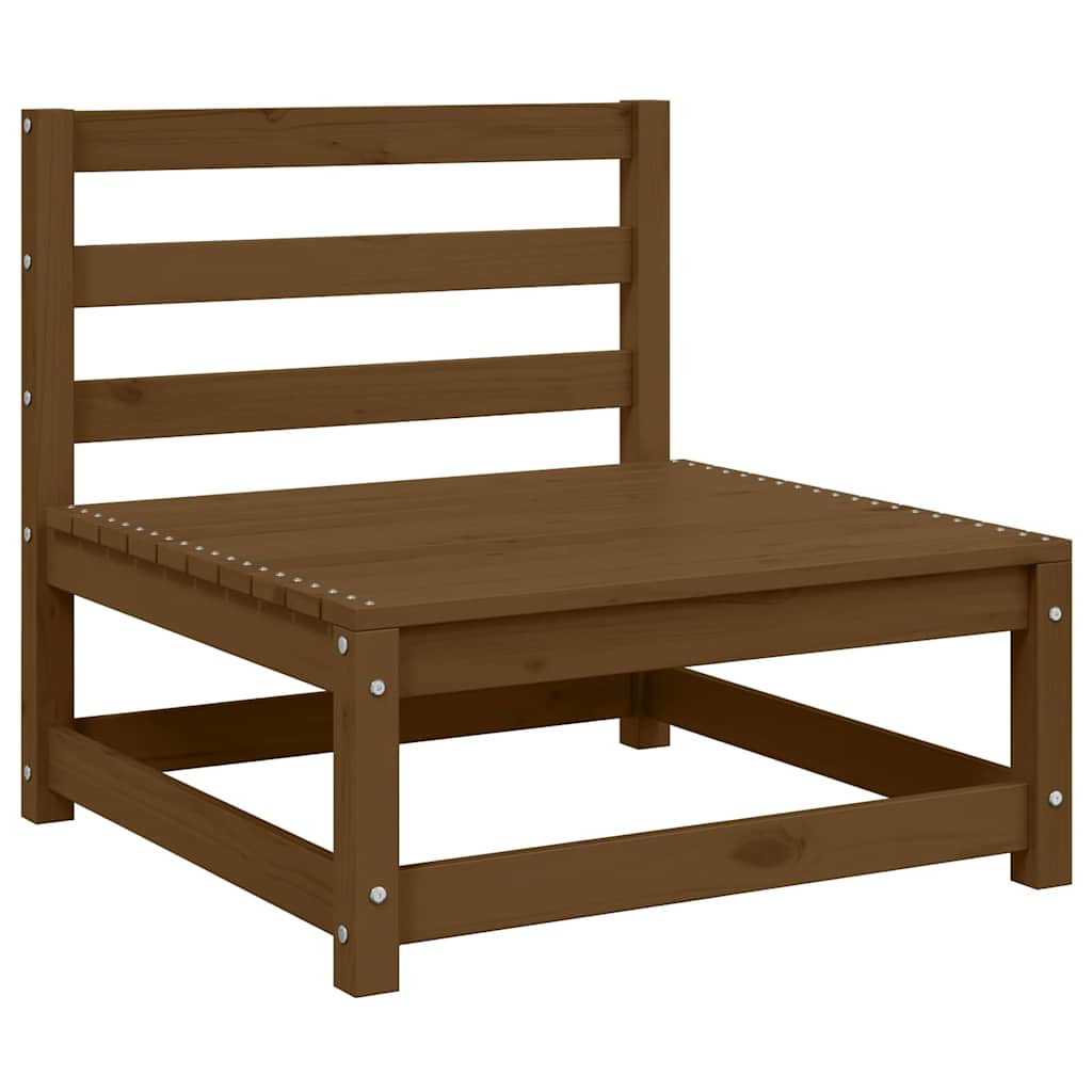 Srednja vrtna sofa smeđa boja meda od masivne borovine
