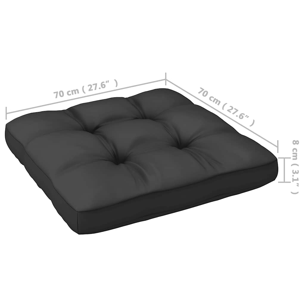 Kutna vrtna sofa s antracit jastucima od masivne borovine