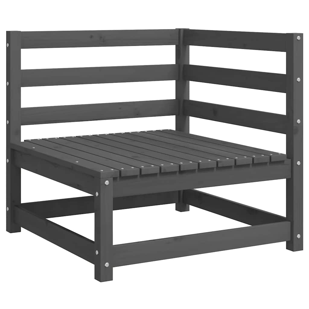 Kutna vrtna sofa s antracit jastucima od masivne borovine