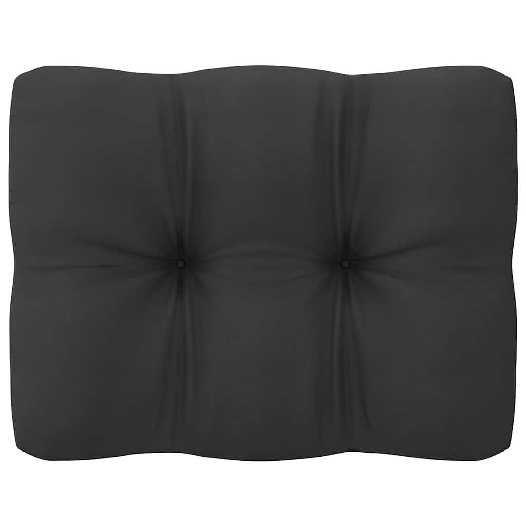 Srednja vrtna sofa s antracit jastucima od borovine bijela