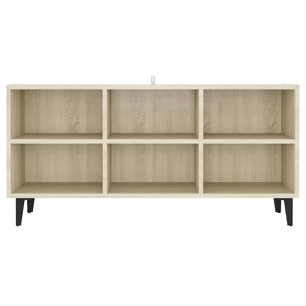 TV ormarić s metalnim nogama boja hrasta sonome 103,5x30x50 cm