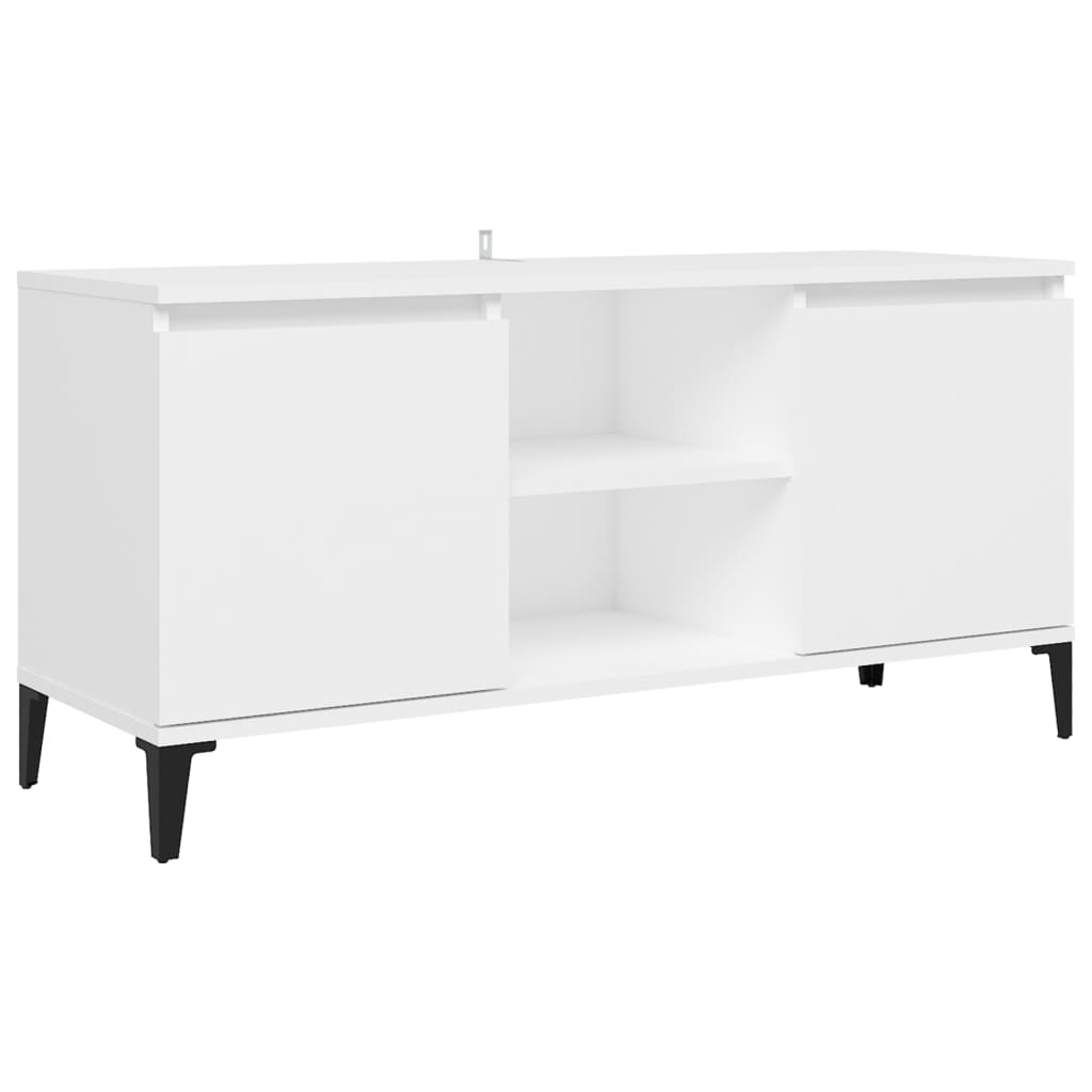 TV ormarić s metalnim nogama bijeli 103,5 x 35 x 50 cm