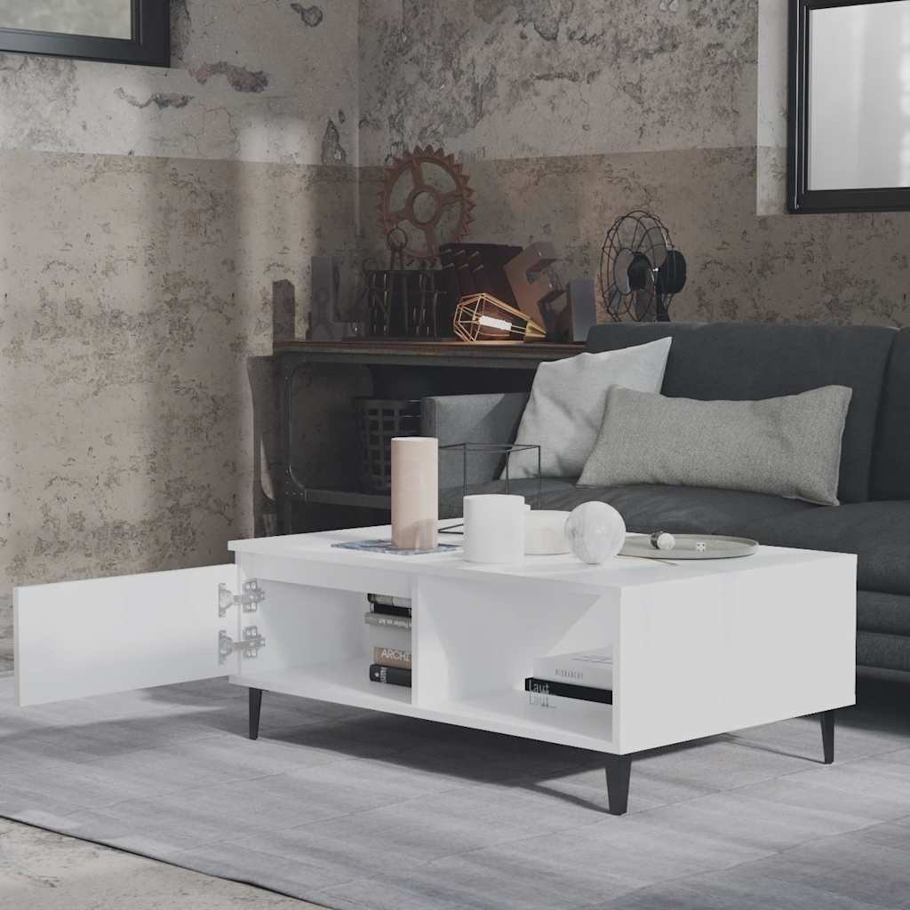 Stolić za kavu bijeli 90 x 60 x 35 cm od iverice