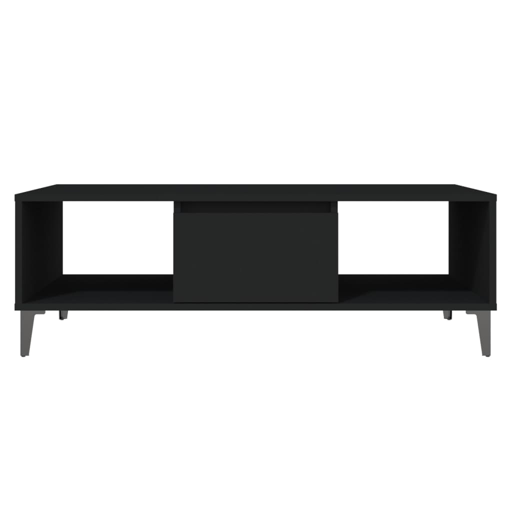 Stolić za kavu crni 103,5 x 60 x 35 cm konstruirano drvo