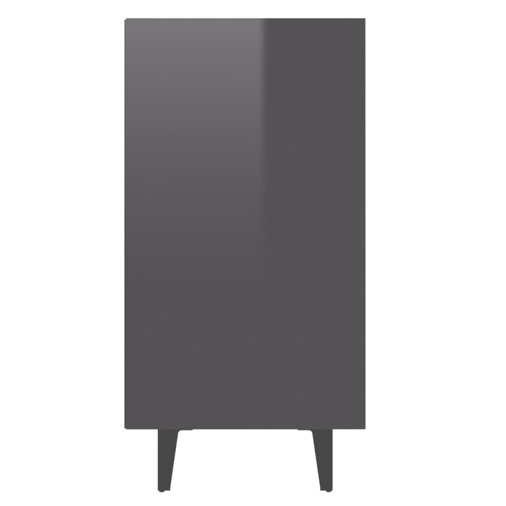 Komoda sjajna siva 103,5 x 35 x 70 cm od konstruiranog drva