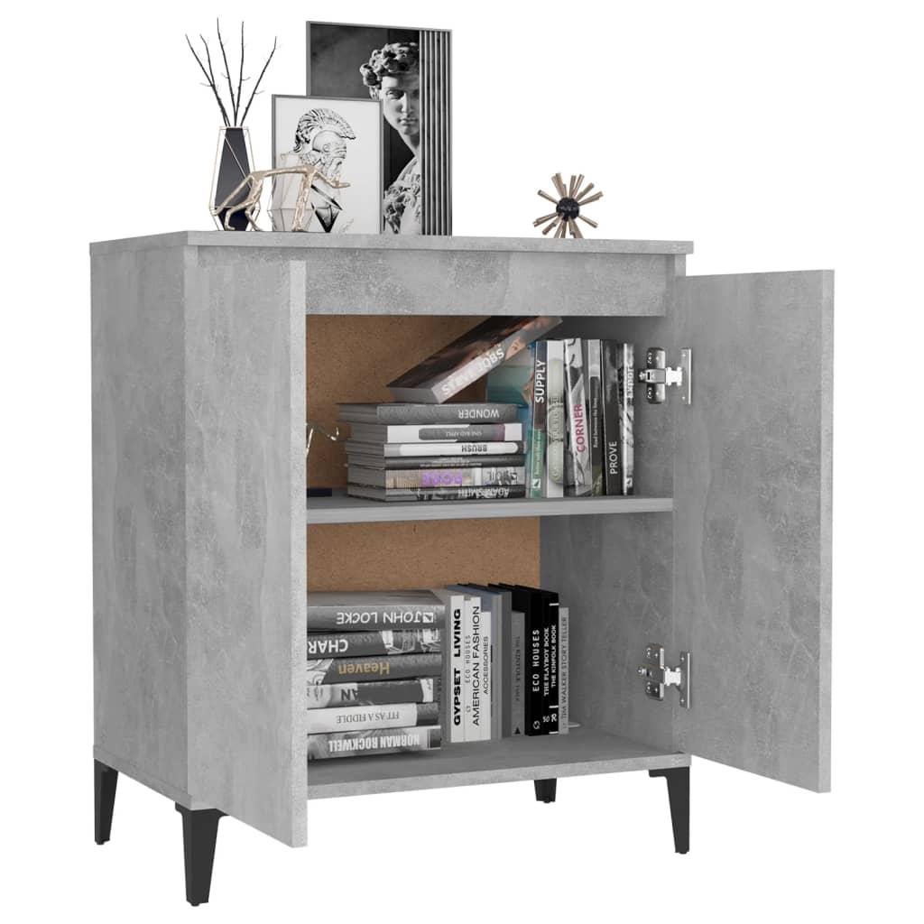 Komoda siva boja betona 60x35x70 cm od konstruiranog drva