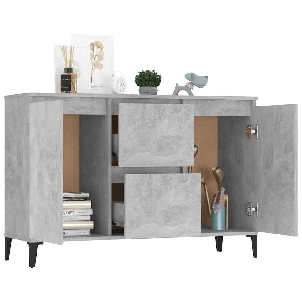 Komoda siva boja betona 102 x 35 x 70 cm od konstruiranog drva