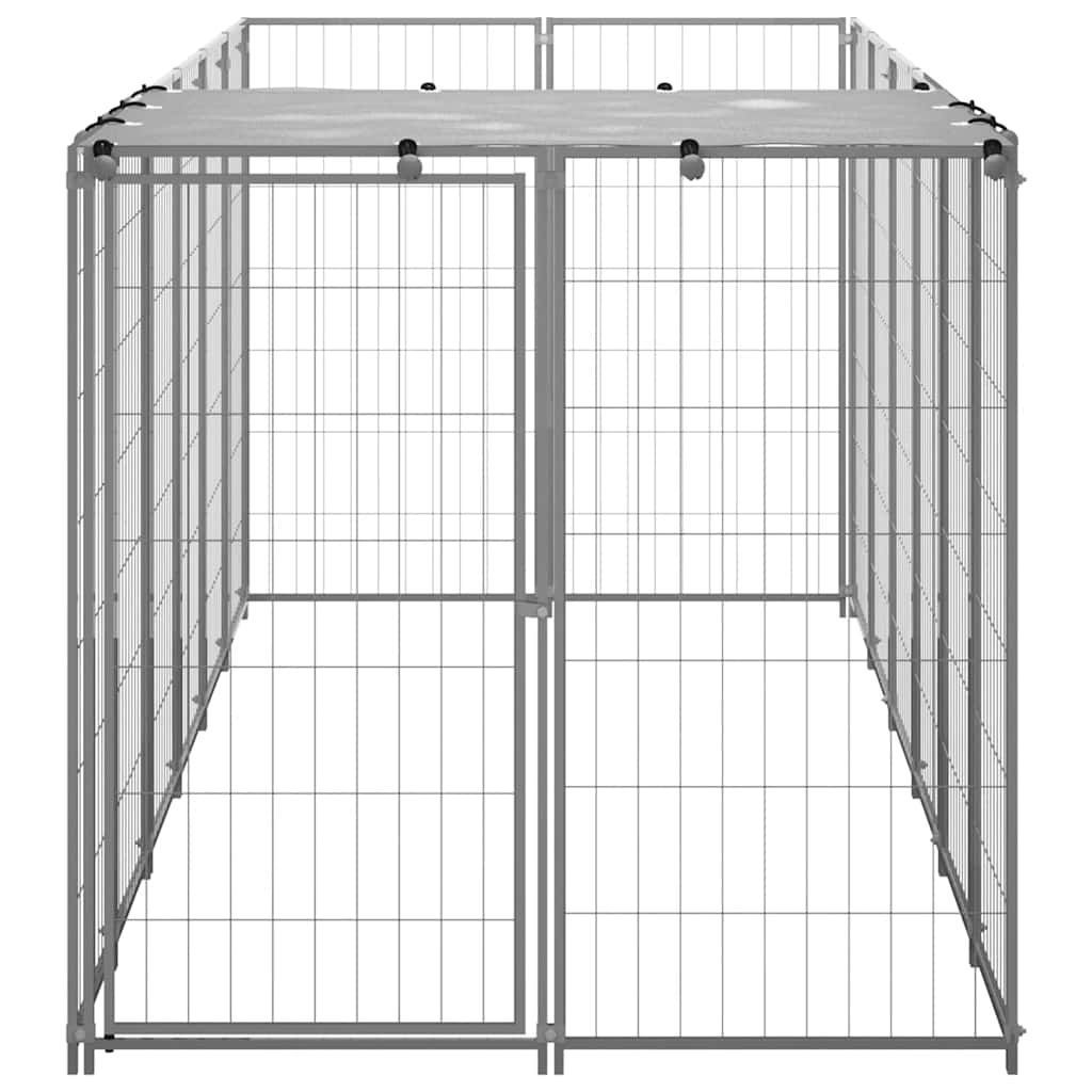 Kavez za pse srebrni 330 x 110 x 110 cm čelični