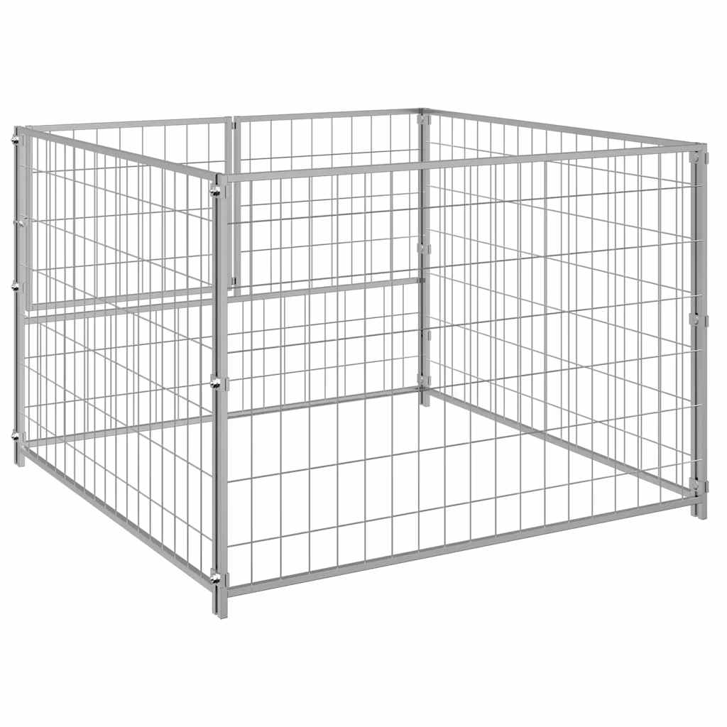 Kavez za pse srebrni 100 x 100 x 70 cm čelični
