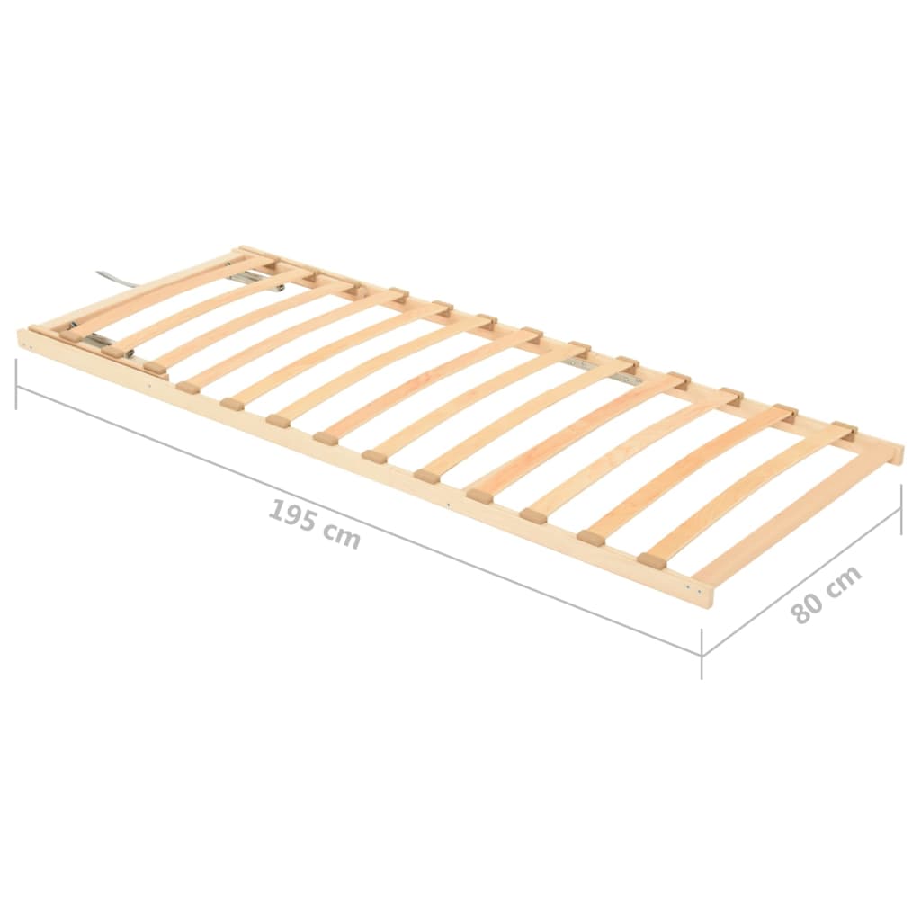 Podnica za krevet s 13 letvica podesivo uzglavlje 80 x 200 cm