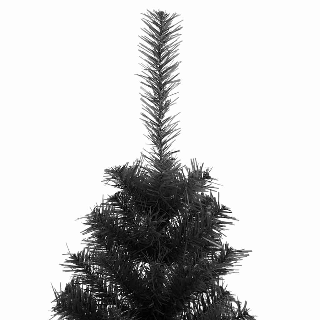 Umjetno božićno drvce sa stalkom crno 120 cm PVC