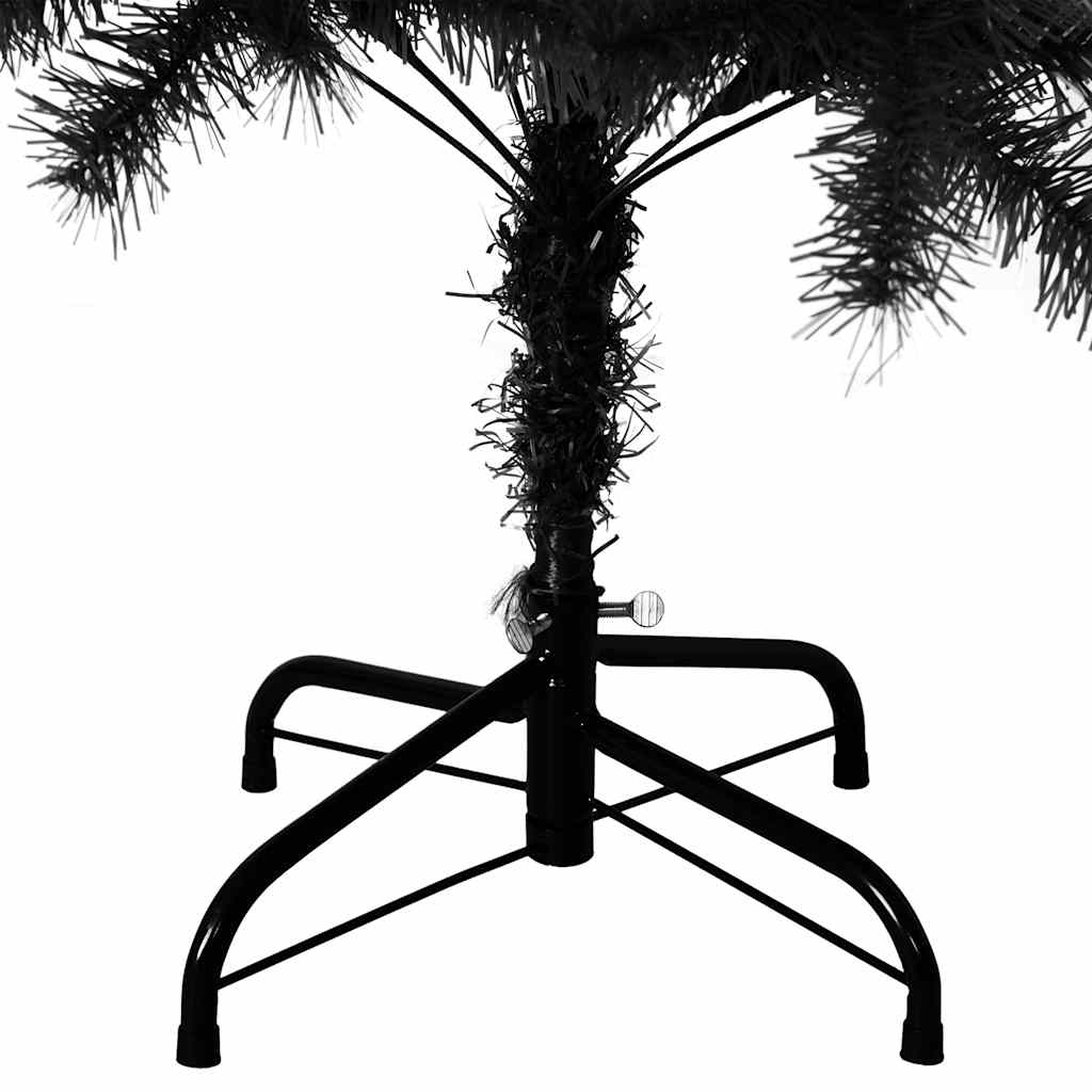 Umjetno božićno drvce sa stalkom crno 120 cm PVC