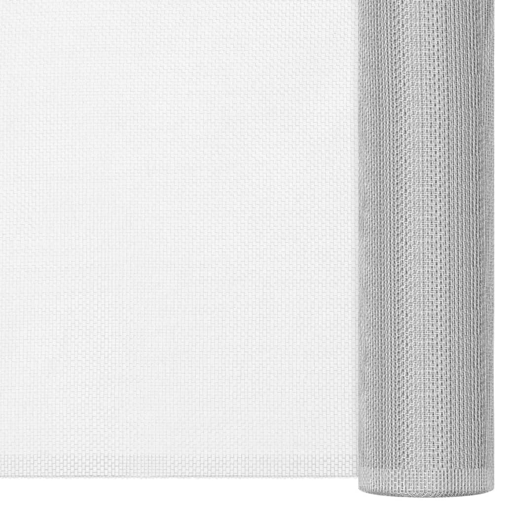 Mrežasti zaslon od aluminija 60 x 500 cm srebrni