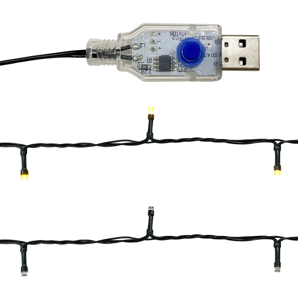Božićna girlanda s LED svjetlima 20 m crvena
