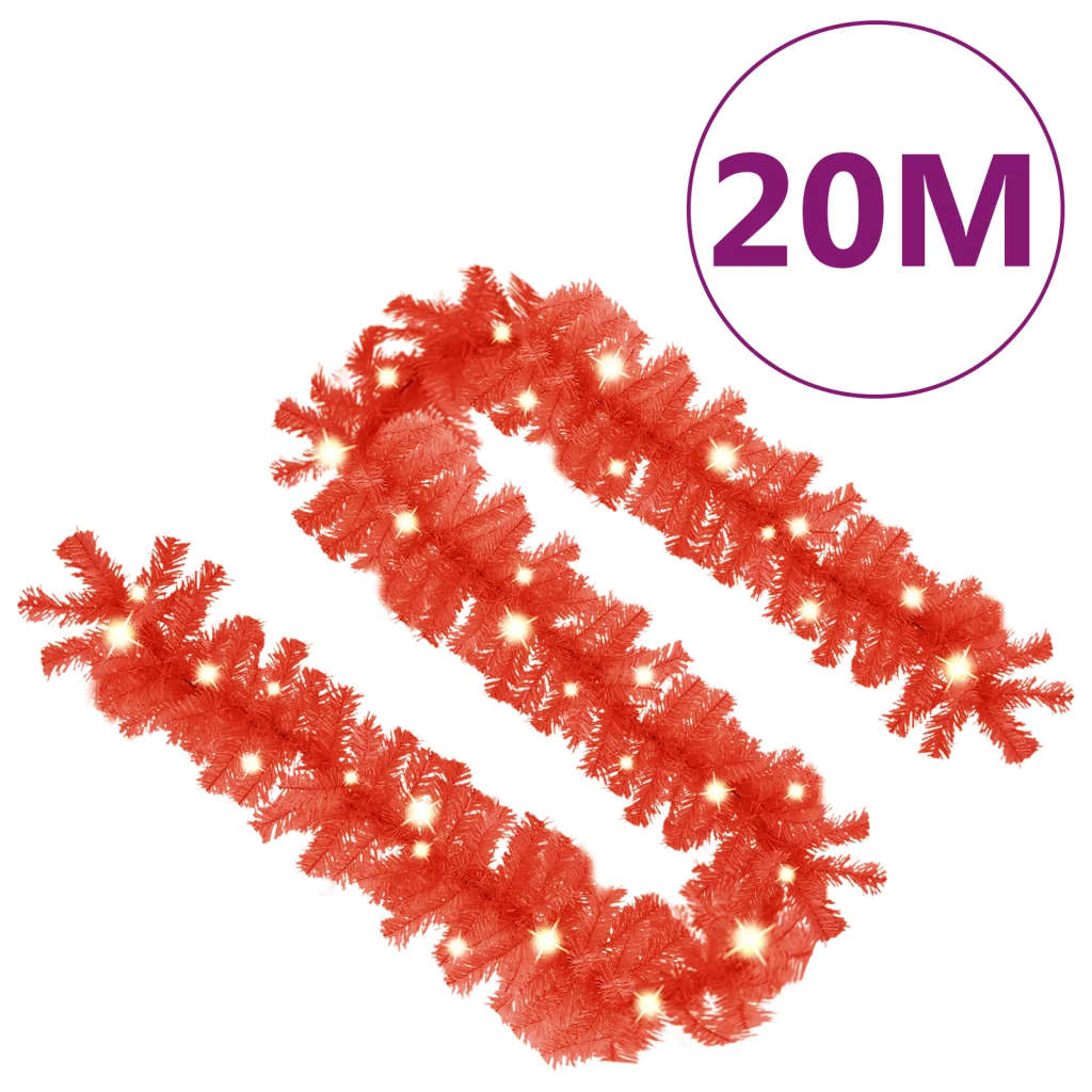 Božićna girlanda s LED svjetlima 20 m crvena