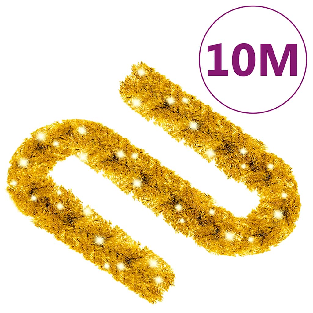 Božićna girlanda s LED svjetlima 10 m zlatna