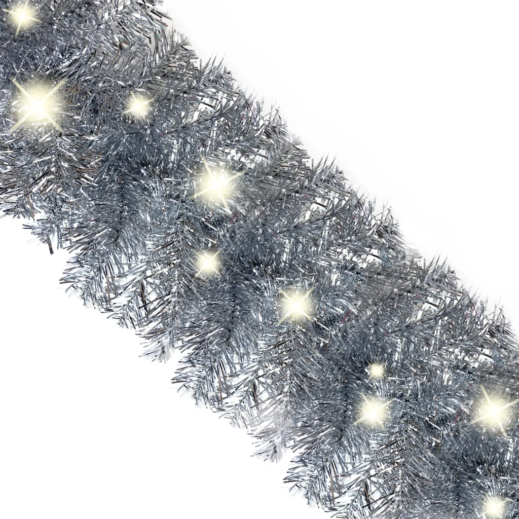 Božićna girlanda s LED svjetlima 20 m srebrna
