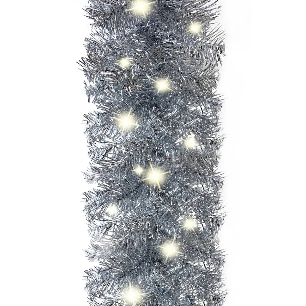 Božićna girlanda s LED svjetlima 20 m srebrna