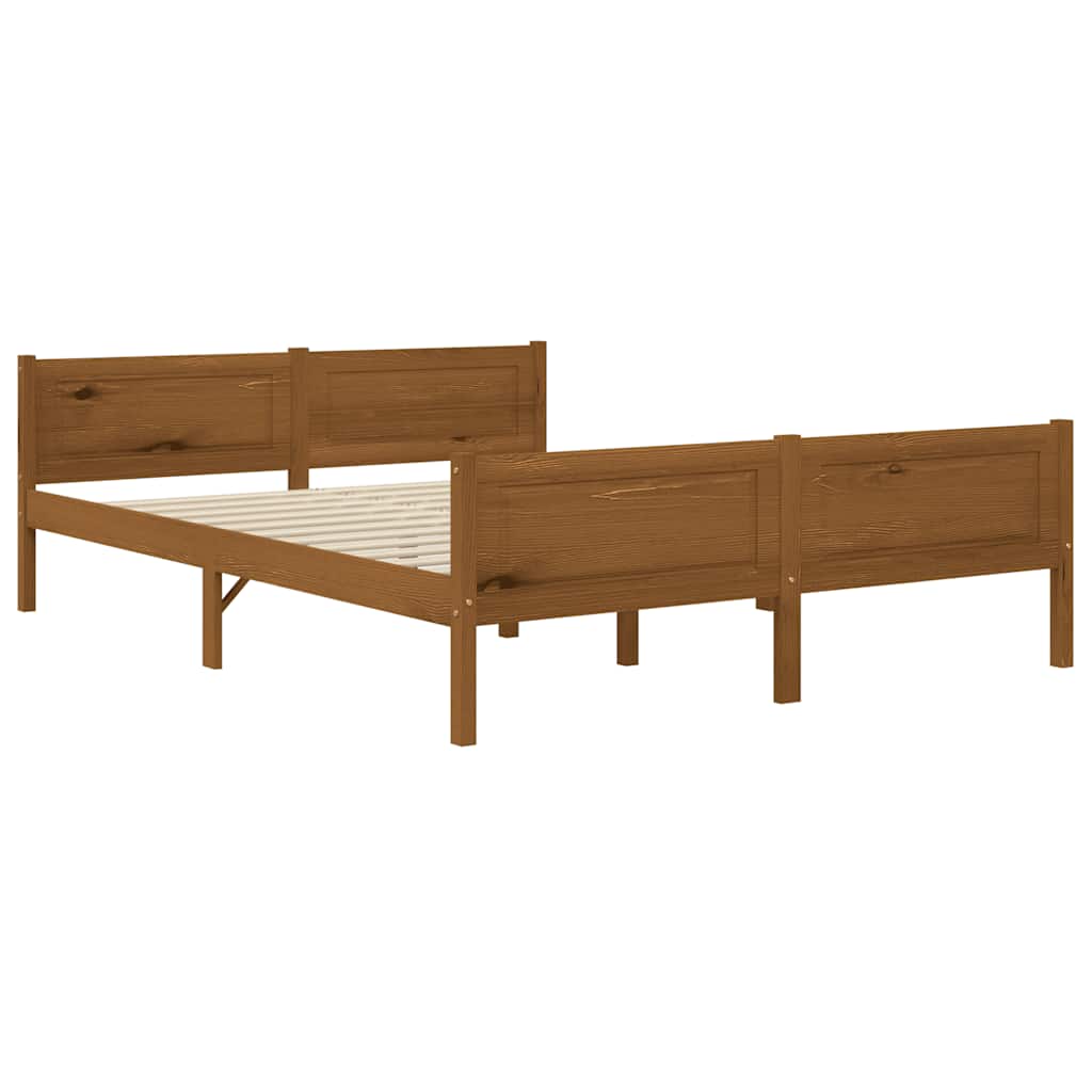 Okvir za krevet od masivne borovine boja meda 160 x 200 cm