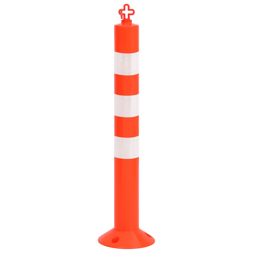 Stupovi za kontrolu prometa s lancem 10 kom 75 cm PE
