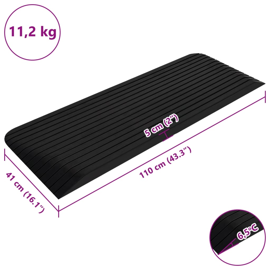 Prilazna rampa 110 x 41 x 5 cm gumena