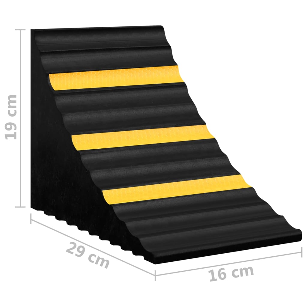 Podmetači za kotače 2 kom 29 x 16 x 19 cm gumeni
