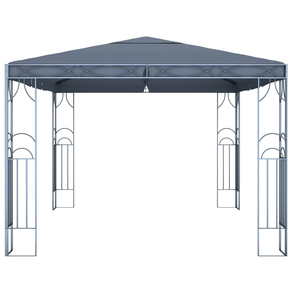 Sjenica s LED svjetlosnim trakama 400 x 300 cm antracit