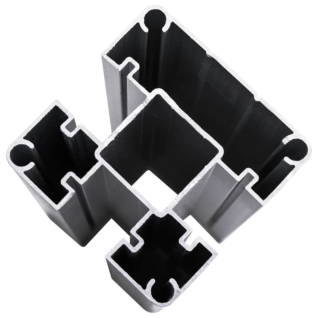 Set panela za ogradu WPC 792 x (105 - 186) cm crni