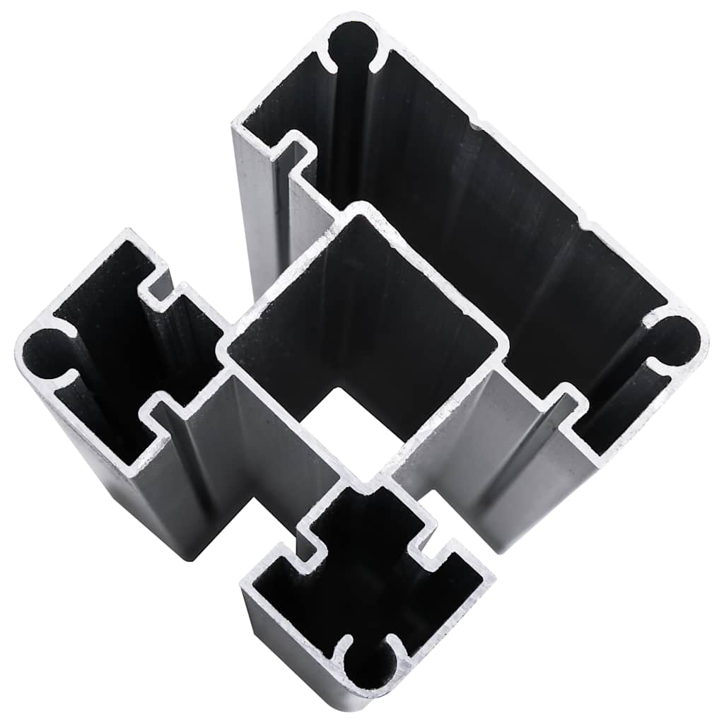Set panela za ogradu WPC 965 x (105 - 186) cm crni