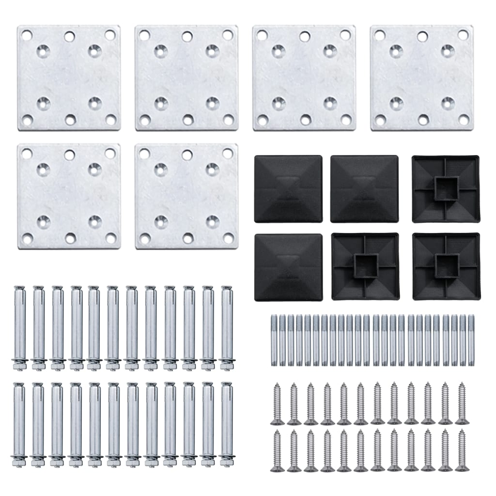 Set panela za ogradu WPC 872 x 105 cm crni