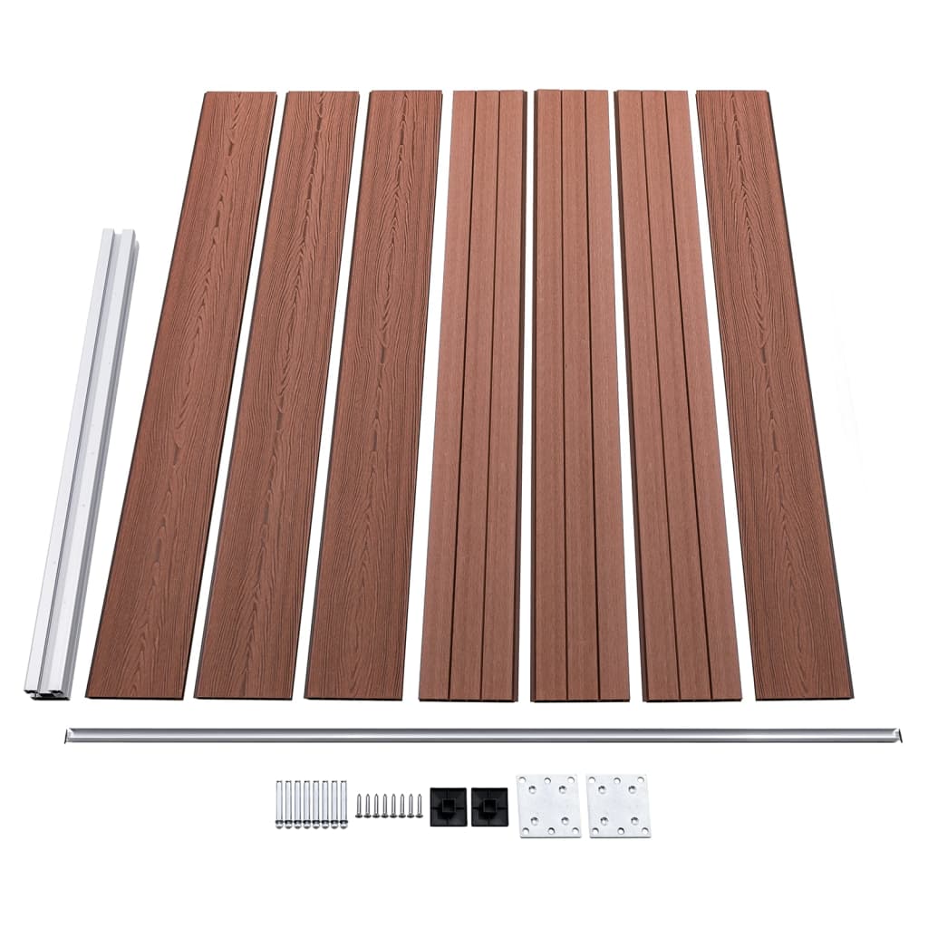 Set panela za ogradu WPC 526 x 146 cm smeđi