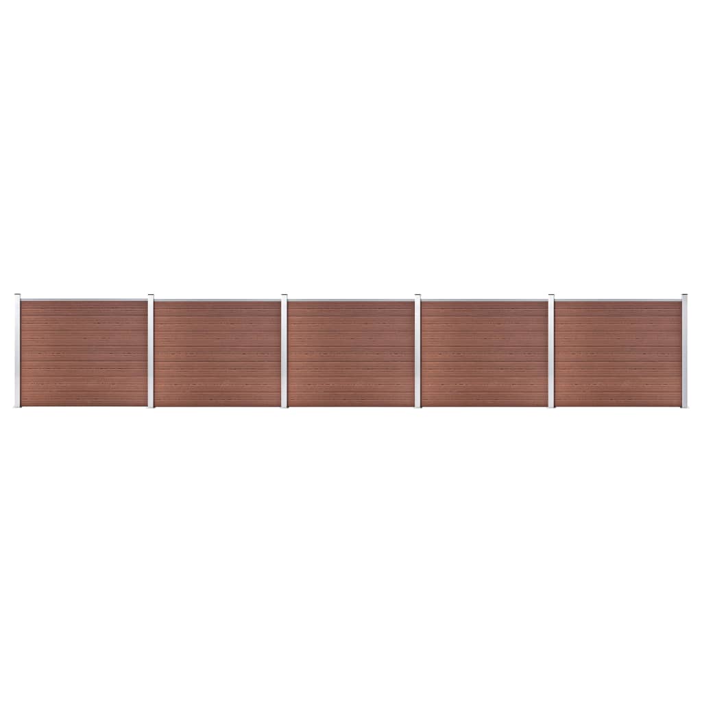 Set panela za ogradu WPC 872 x 146 cm smeđi