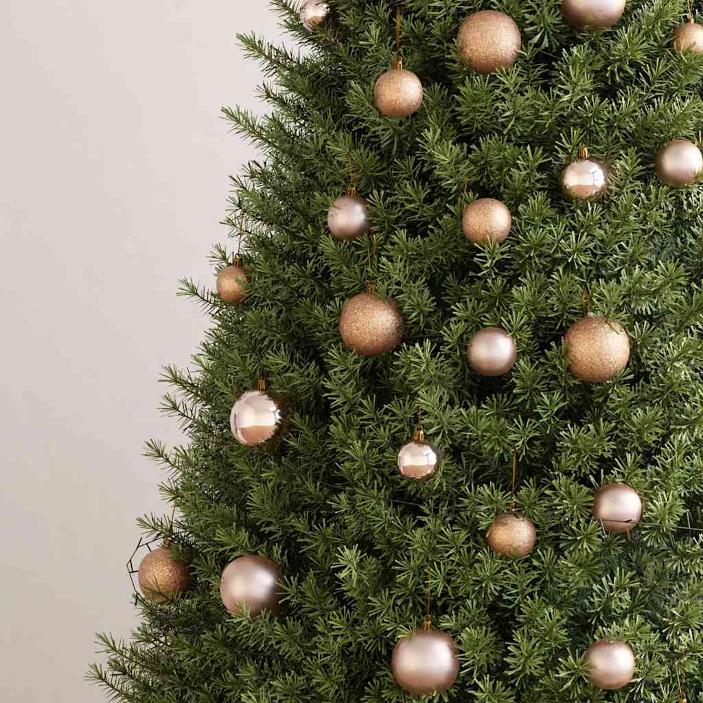 60-dijelni set božićnih kuglica s vrhom 150 LED ružičasto zlato