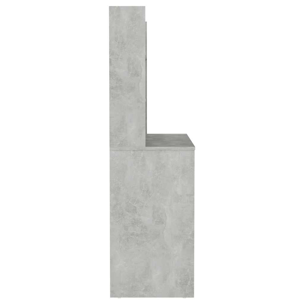 Stolić za šminkanje LED 100 x 40 x 135 cm MDF siva boja betona