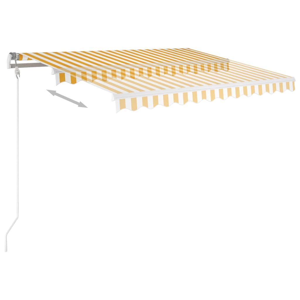 Tenda na ručno uvlačenje 350 x 250 cm žuto-bijela
