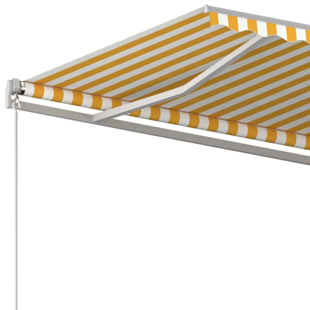 Tenda na ručno uvlačenje 450 x 300 cm žuto-bijela