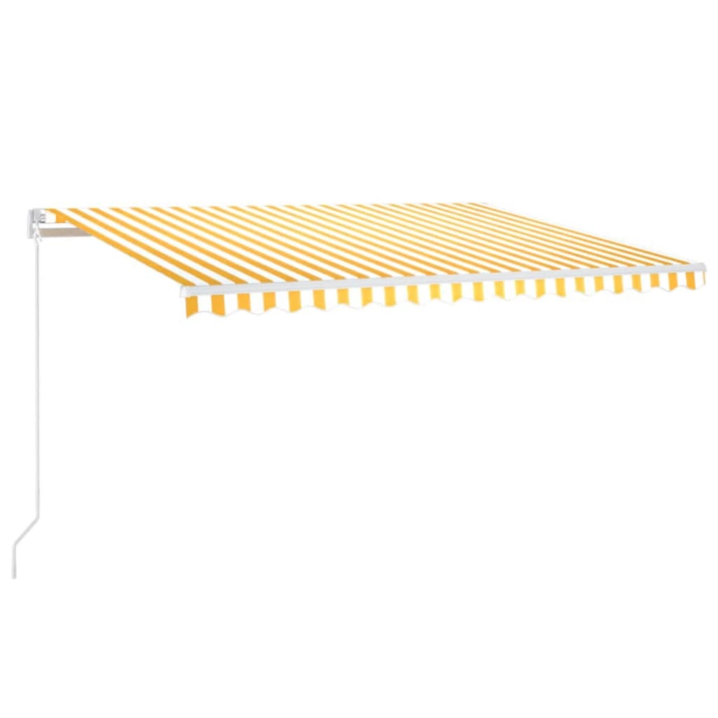 Tenda na automatsko uvlačenje 450 x 300 cm žuto-bijela