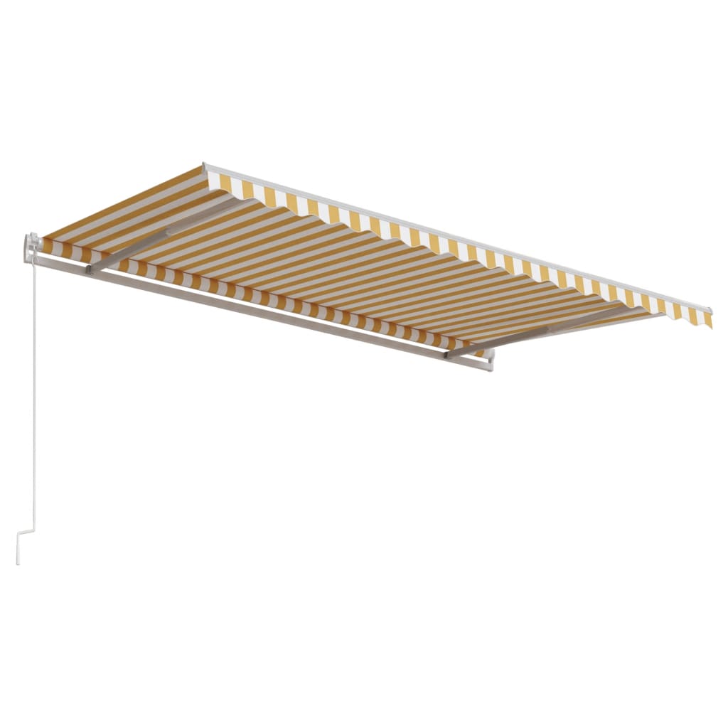 Tenda na automatsko uvlačenje 450 x 300 cm žuto-bijela