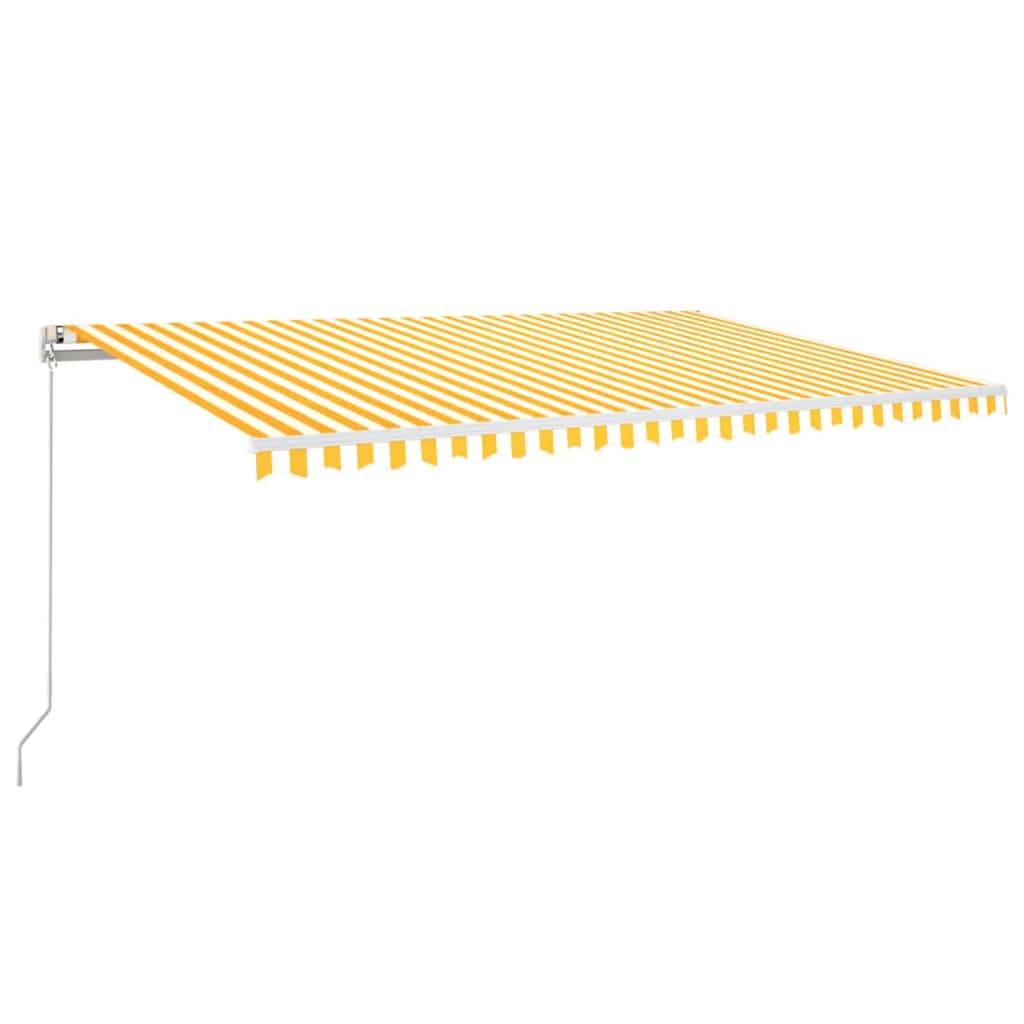 Automatska tenda sa senzorom LED 500 x 300 cm žuto-bijela