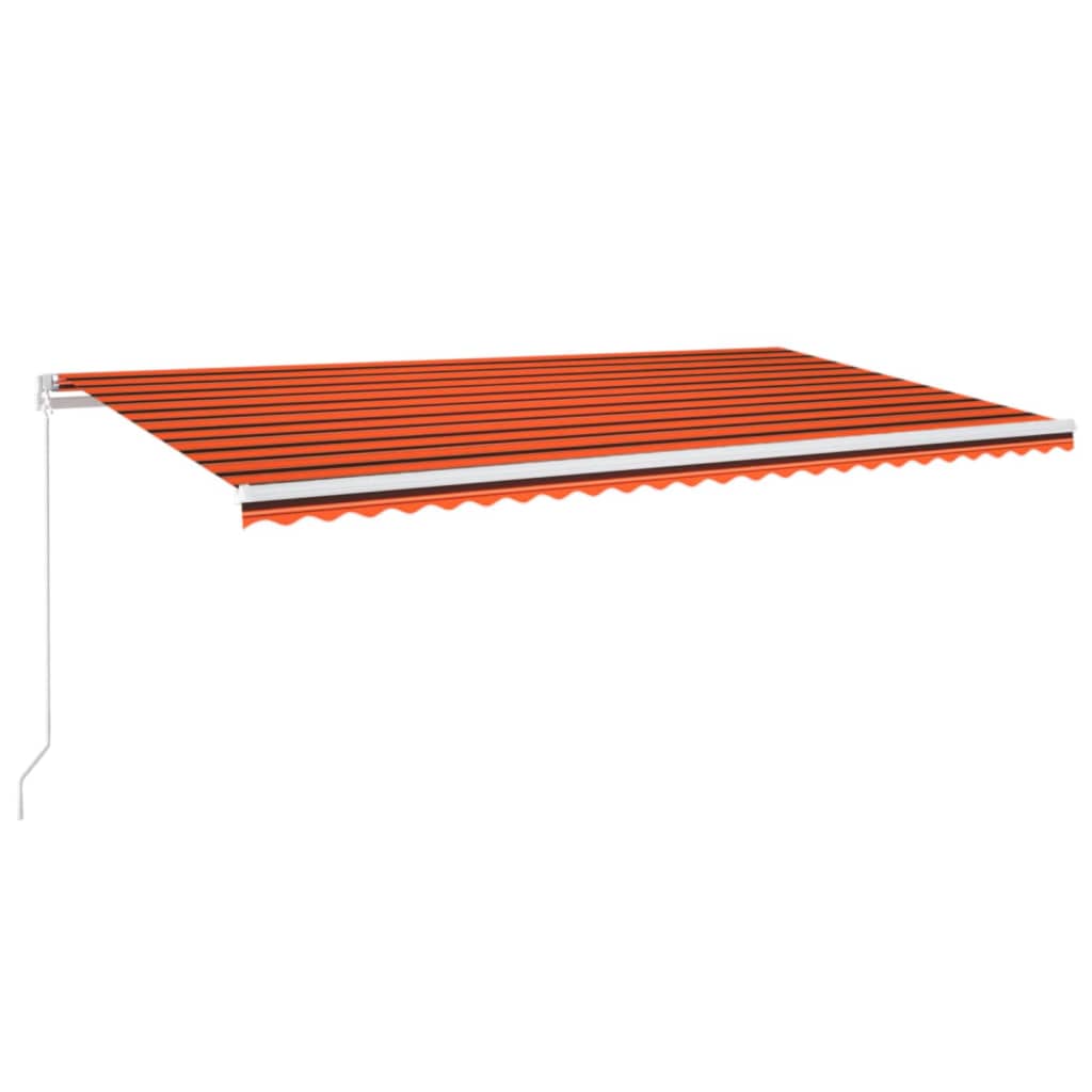 Tenda na ručno uvlačenje LED 600 x 300 cm narančasto-smeđa